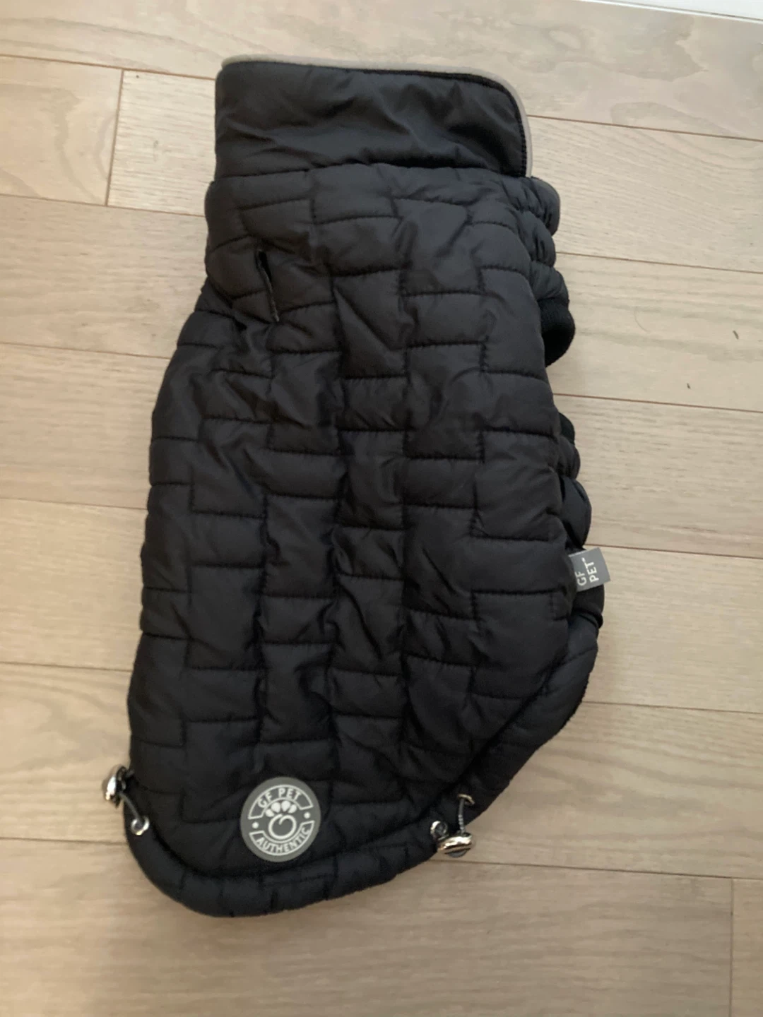 #gifting small dog GF Pet Black Quilted Dog Puffer Jacket