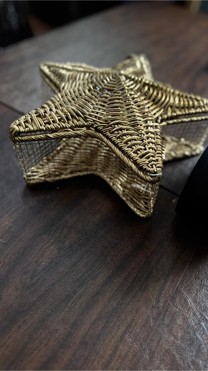 Woven Star Basket - Gold Color - photo 3