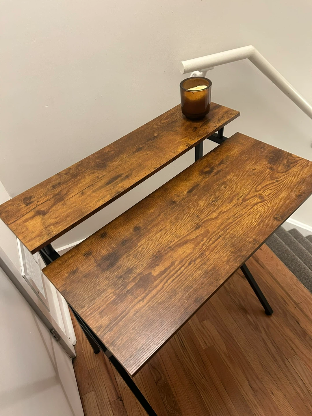 Wood Finish Desk with Shelf - photo 3