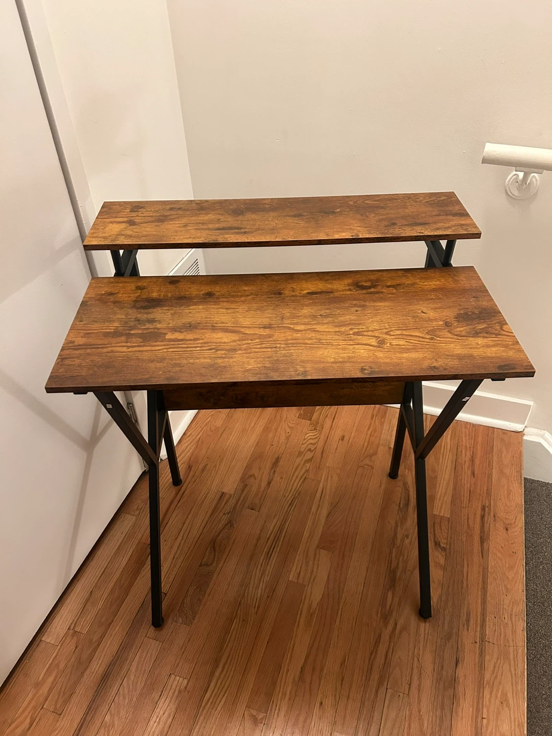 Wood Finish Desk with Shelf