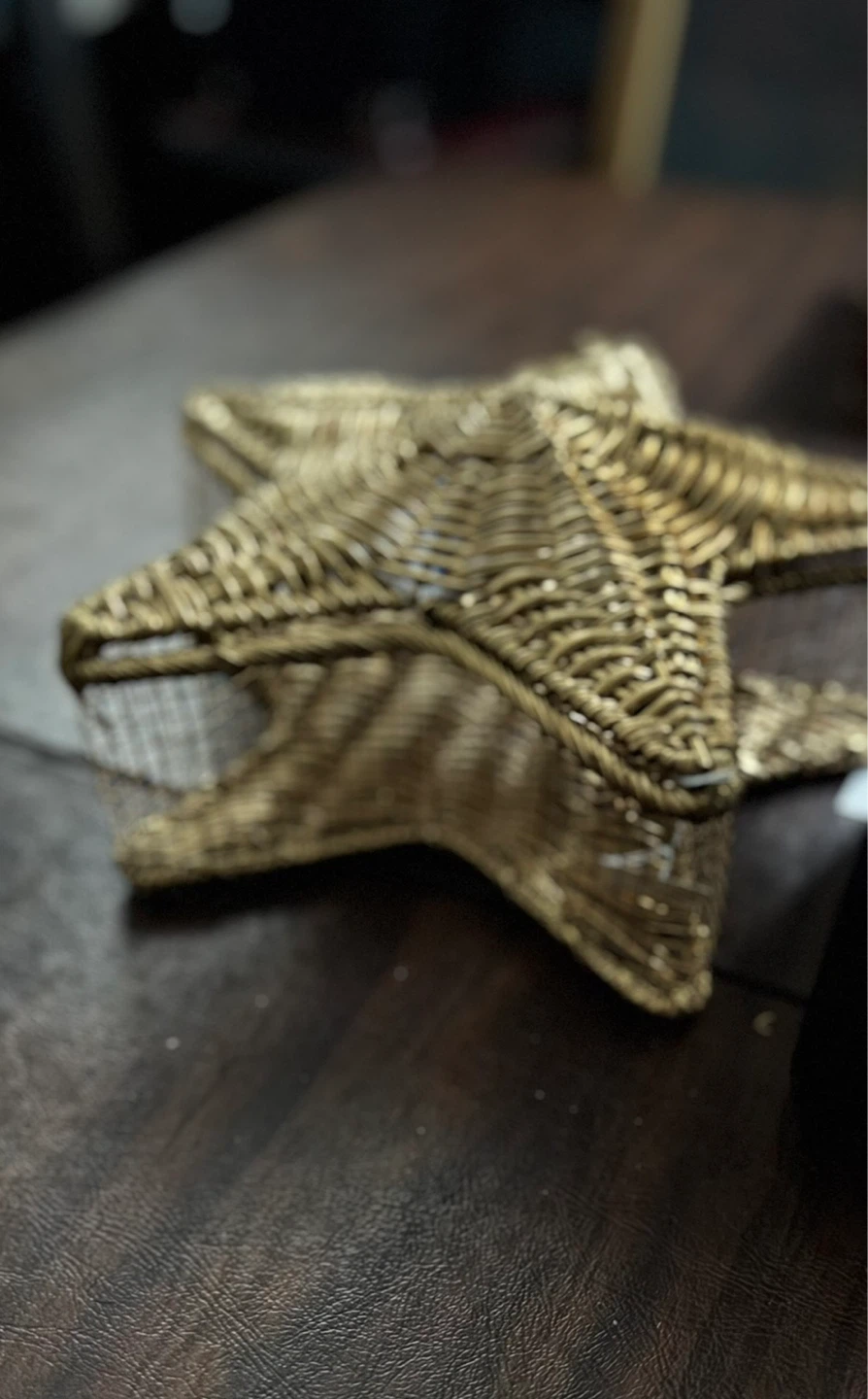 Woven Star Basket - Gold Color - photo 4
