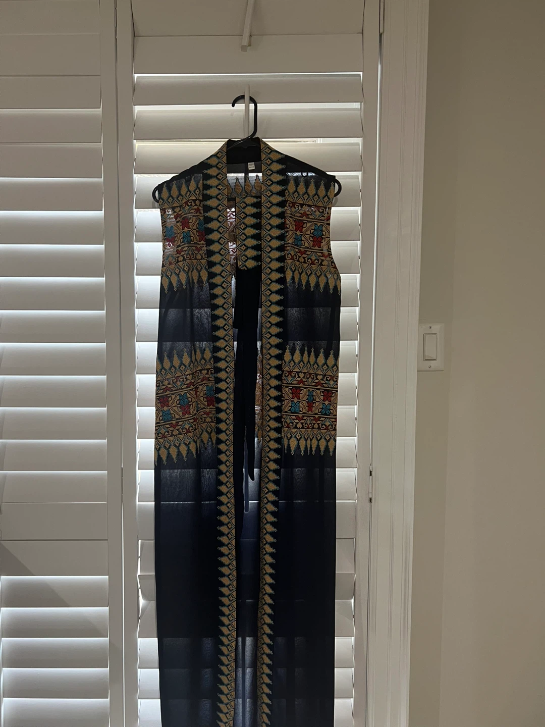 Long Patterned Vest