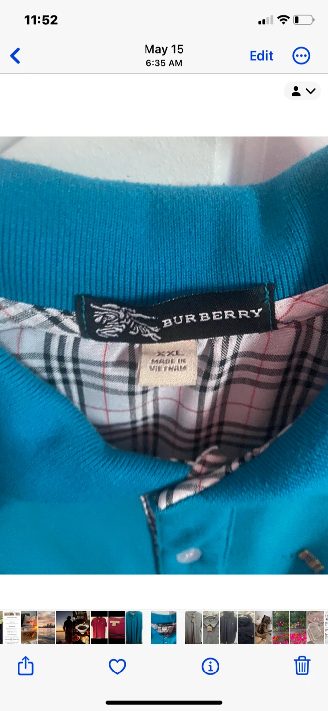 Burberry Polo Shirt - XXL - Teal - photo 2
