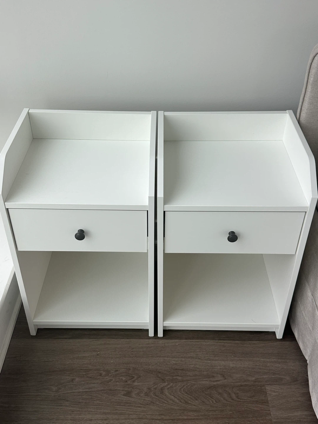 IKEA Hauga White Nightstands (Pair)