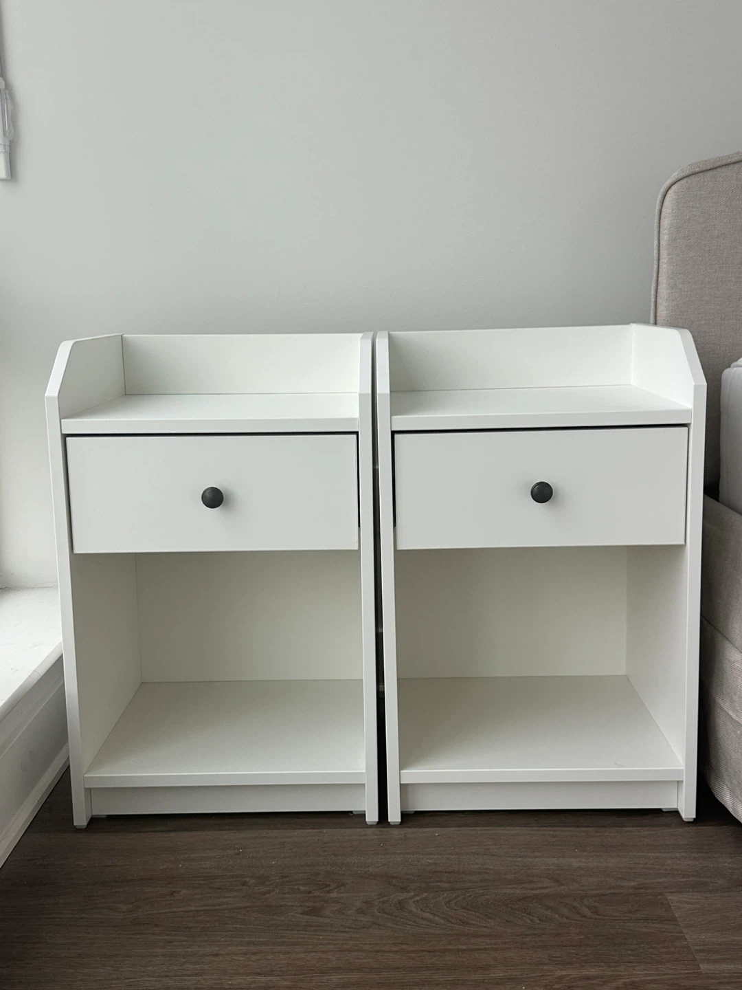 IKEA Hauga White Nightstands (Pair) - photo 2