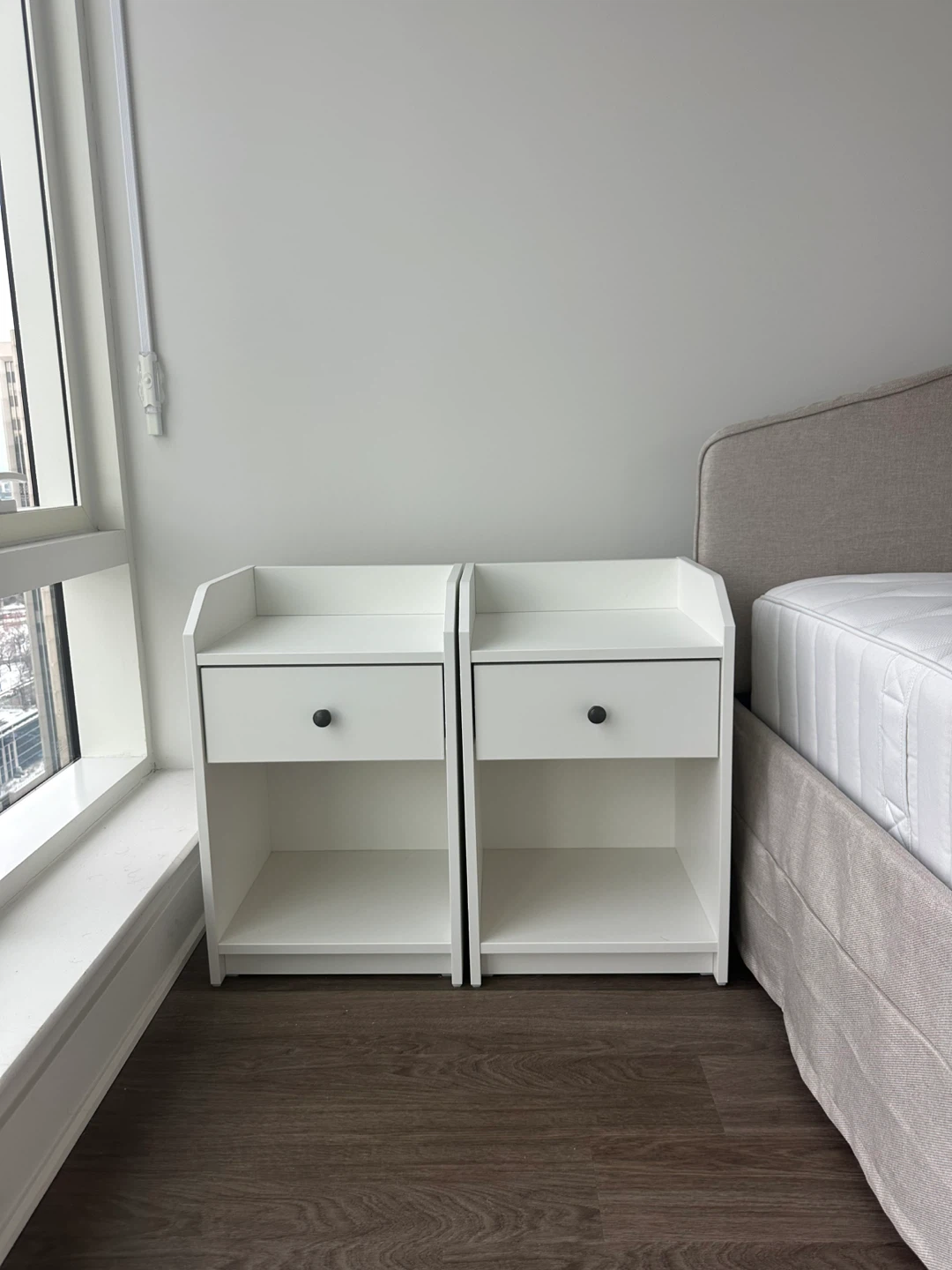 IKEA Hauga White Nightstands (Pair) - photo 3