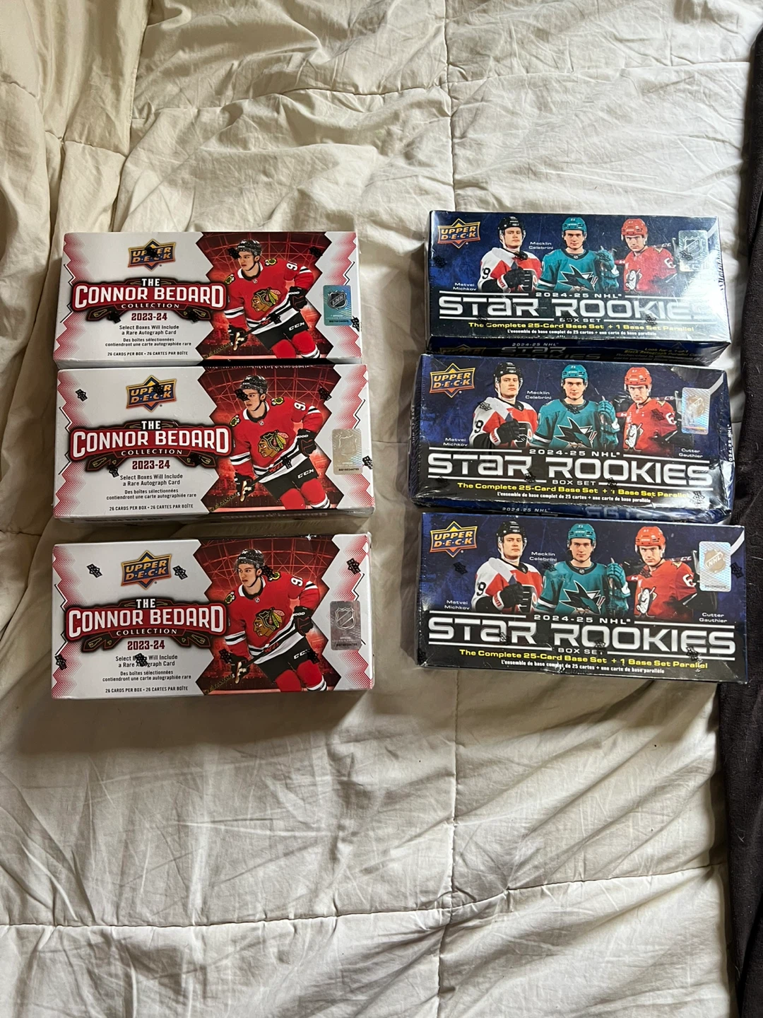 Upper Deck Connor Bedard & Star Rookies Hockey Card Boxes