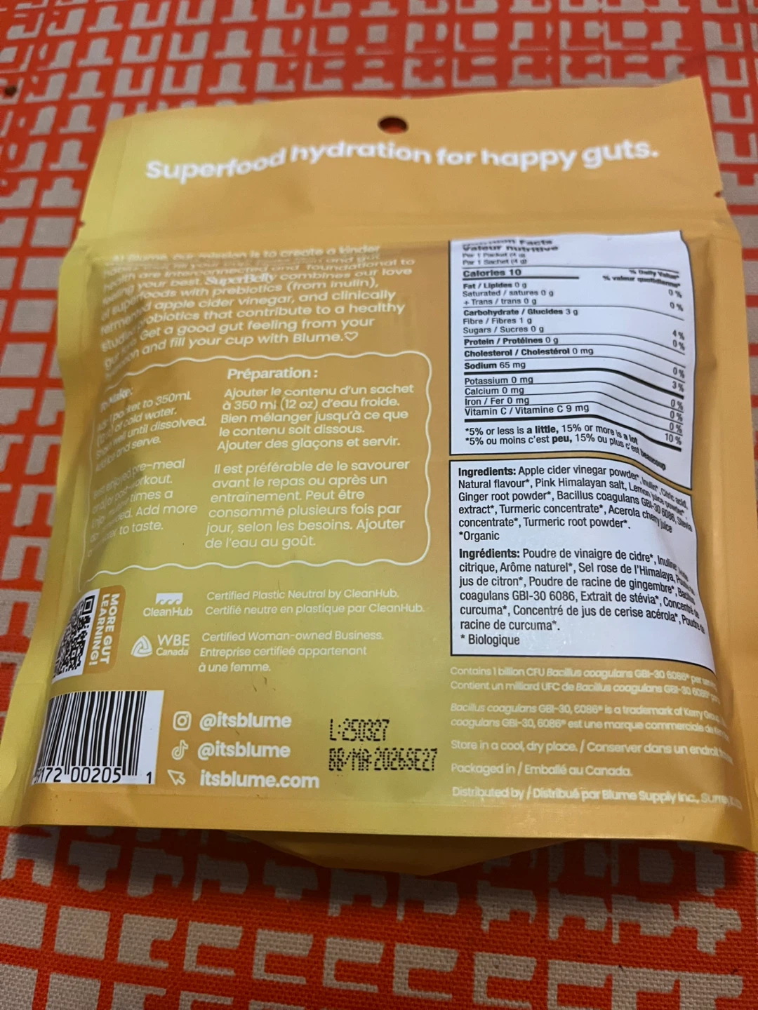 Blume SuperBelly Gut-Building Hydration Powder - Lemon Ginger - photo 2