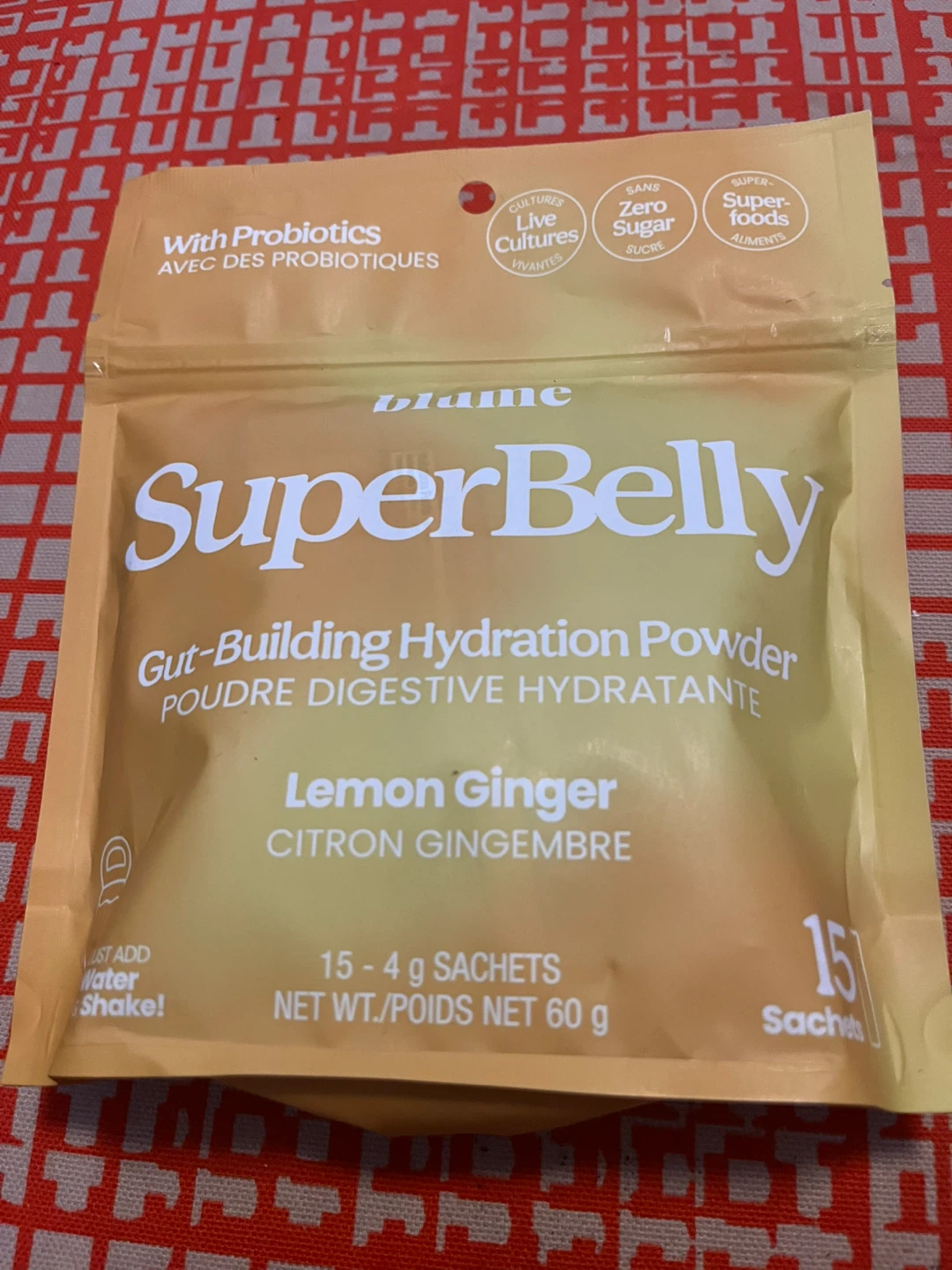 Blume SuperBelly Gut-Building Hydration Powder - Lemon Ginger