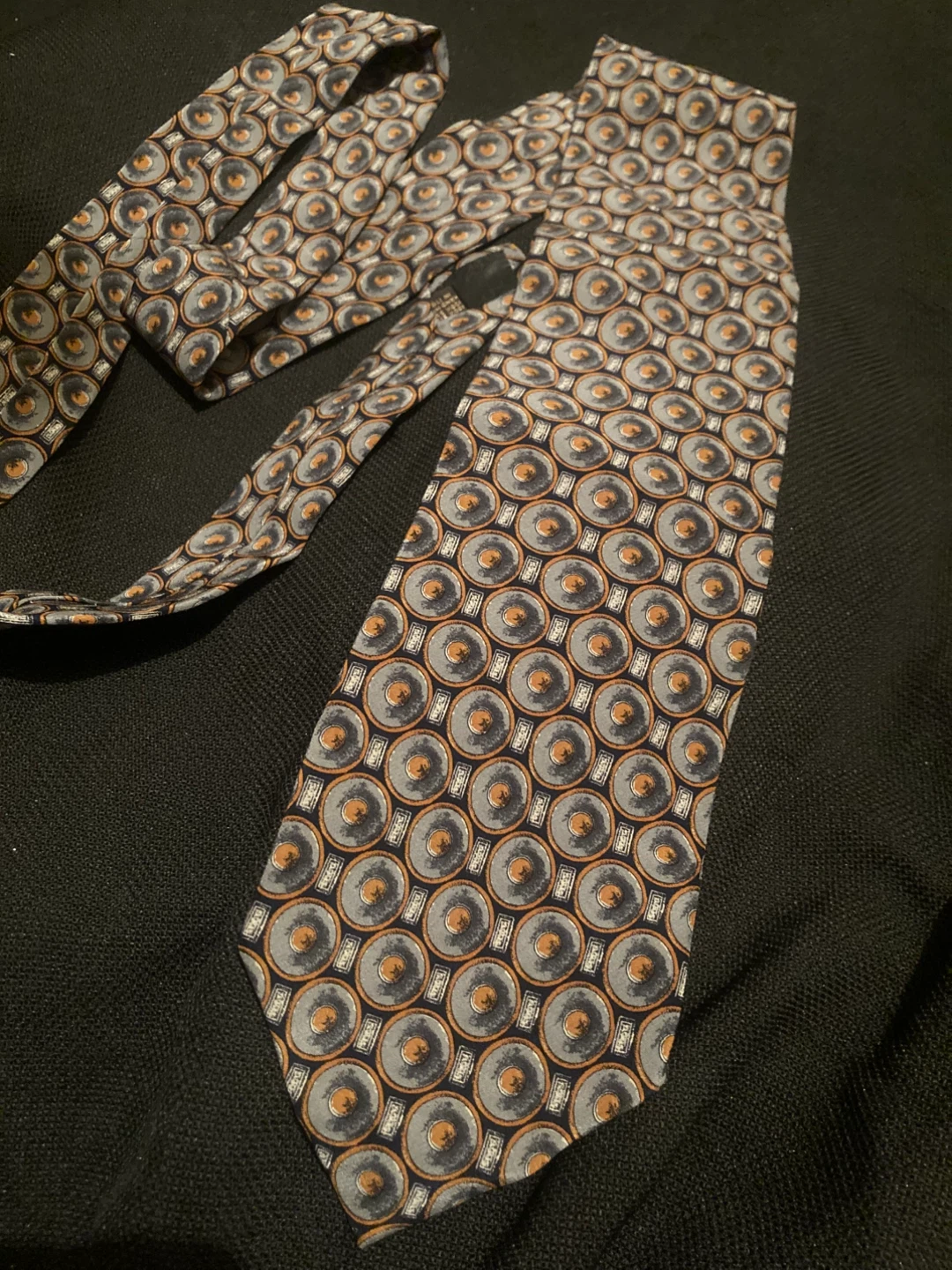 Vintage Valentino Cravatte Silk Tie  Handmade