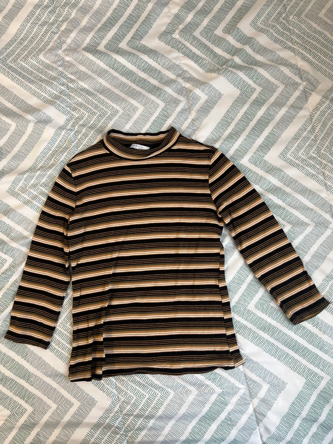 2 Zara Striped Long Sleeve Tops - Size S - photo 2