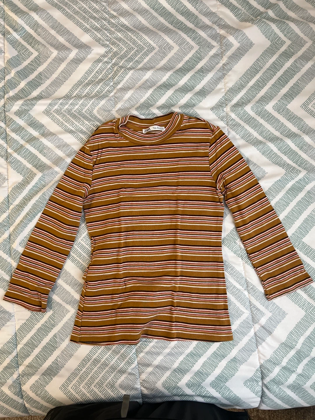 2 Zara Striped Long Sleeve Tops - Size S - photo 3