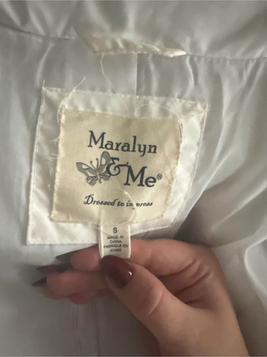 Maralyn & Me White Puffer Jacket - Size Small - photo 3