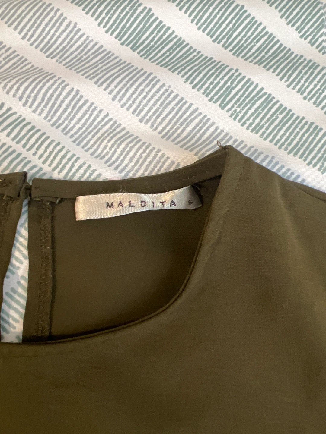 Maldita Olive Green Blouse - Size S - photo 2
