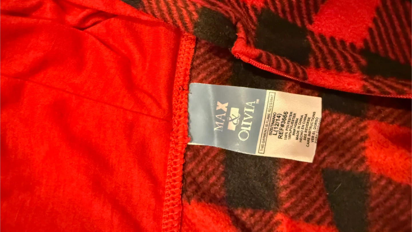 Max & Olivia Red Plaid Onesie Size 2/14 - photo 3