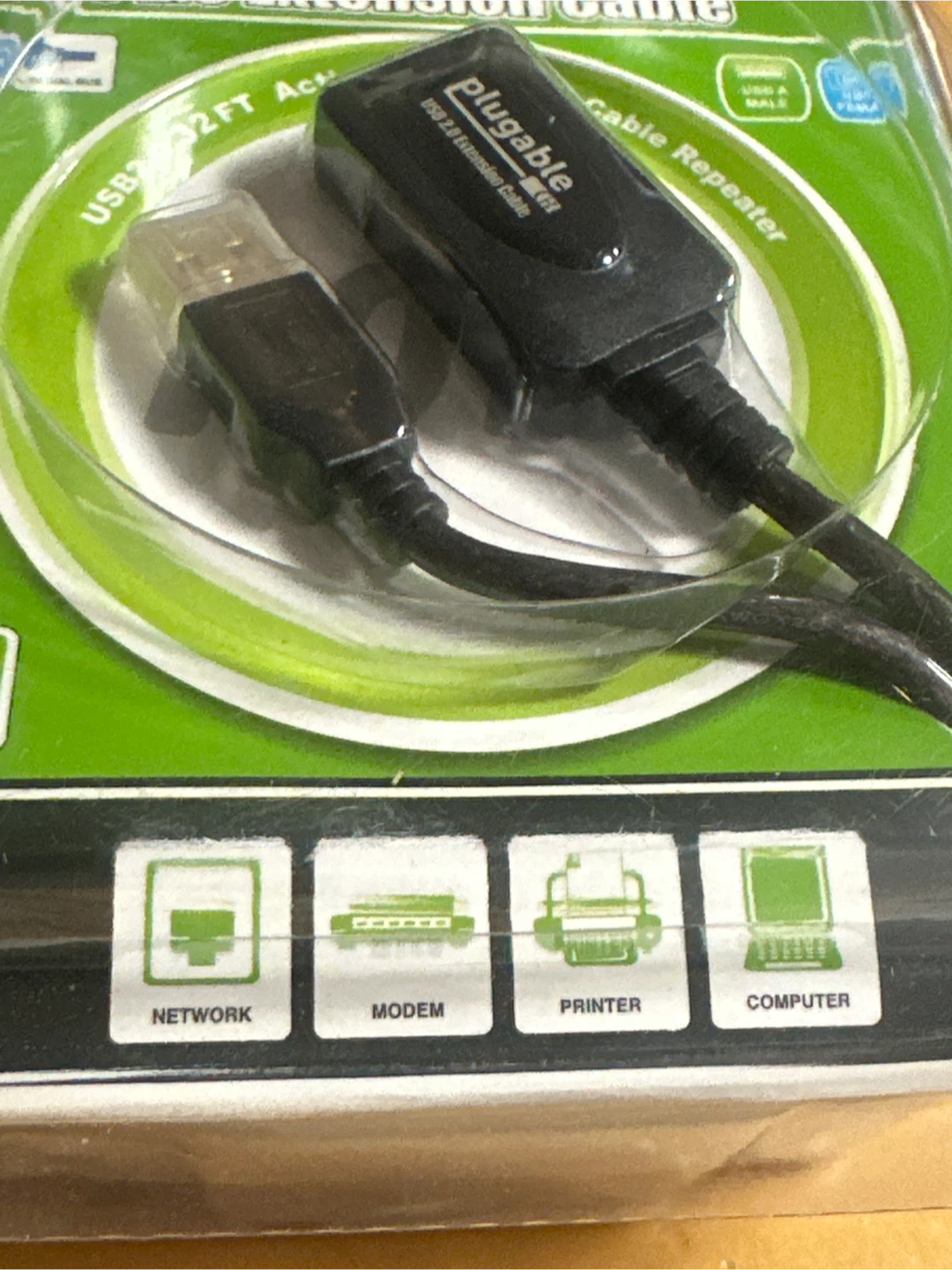 New Plugable USB 2.0 Extension Cable 32FT - photo 4