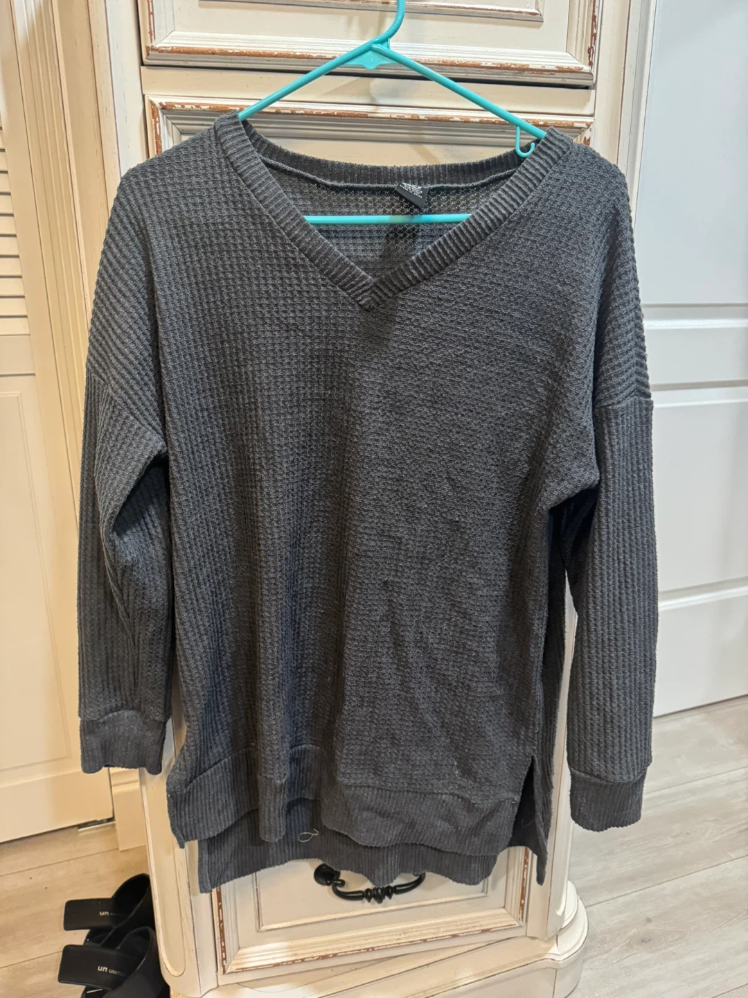 Lildy Solid Waffle Knit Tunic - Size S/M - photo 3