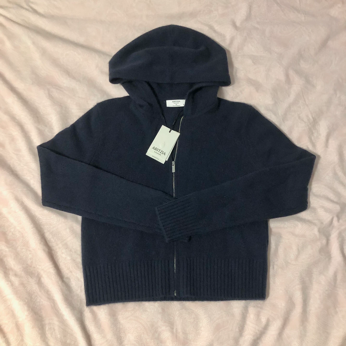 Aritzia cashmere zip up