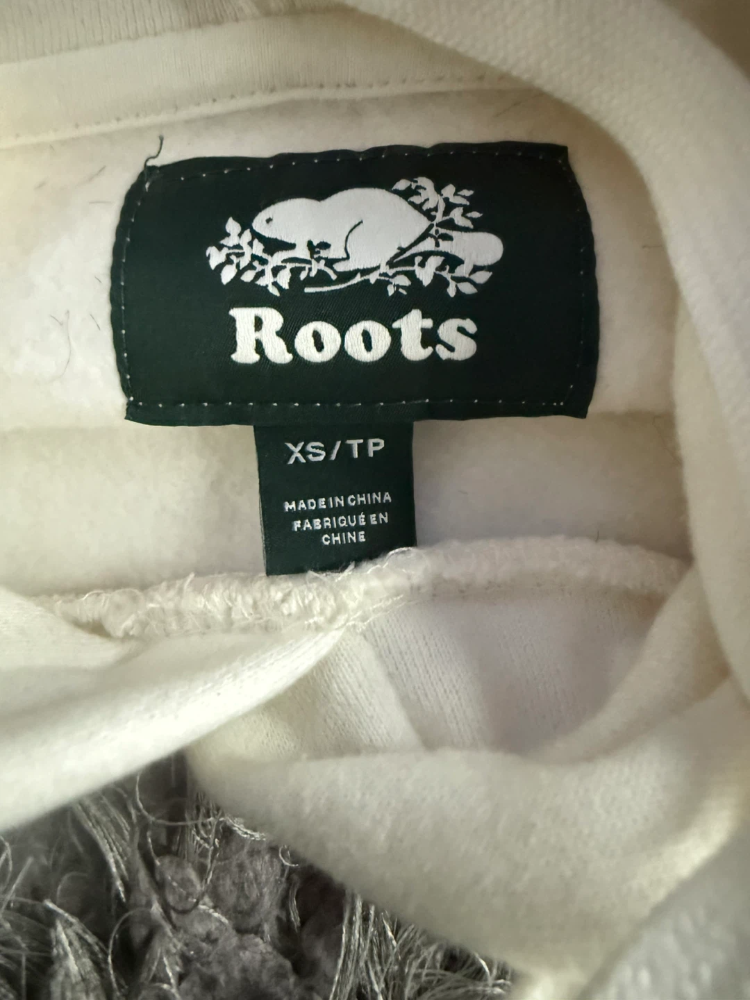 Roots XS White Hoodie with Beaver - photo 2