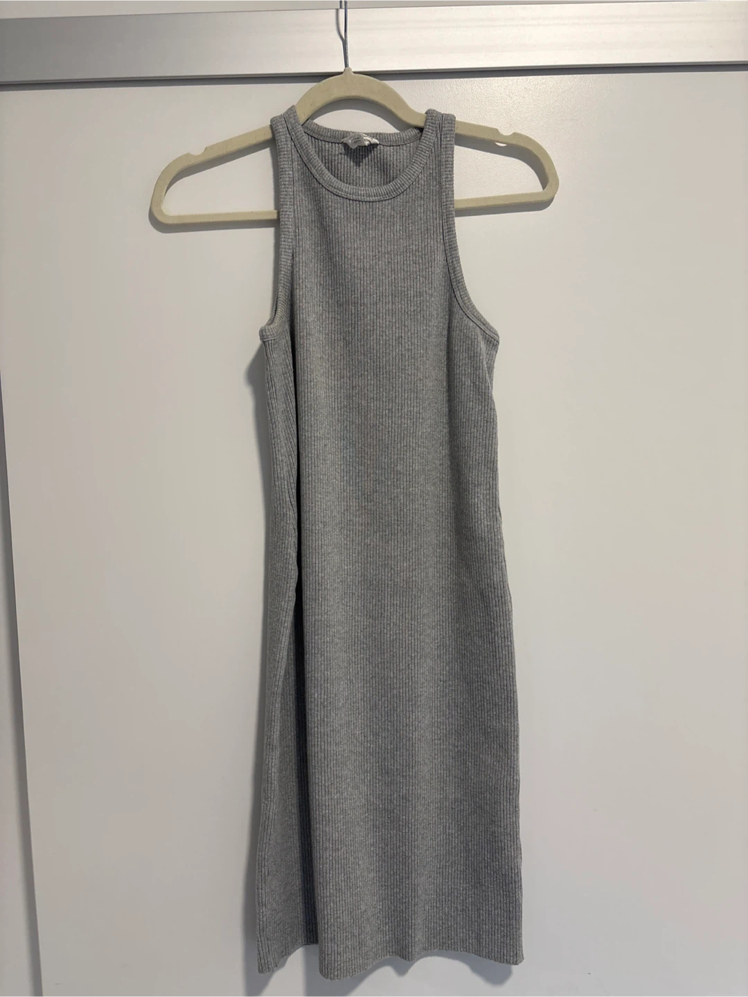Grey Ribbed Tank Club Monaco Dress
