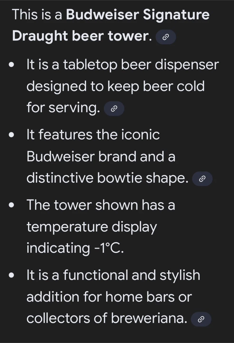 Budweiser Signature Draught Beer Tower - photo 5