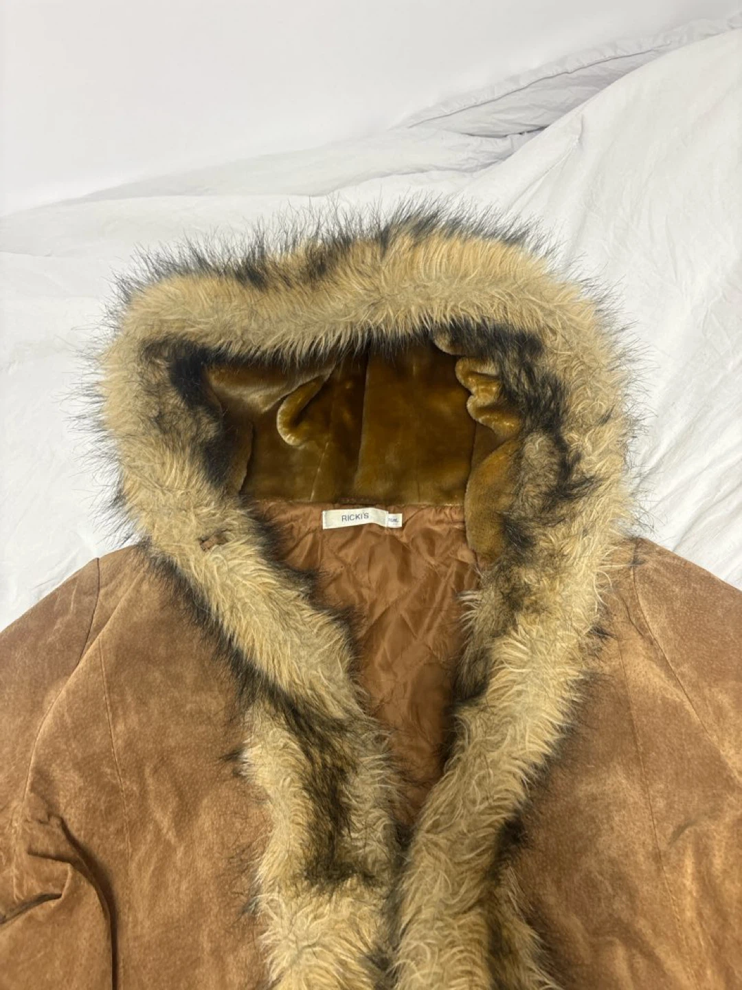 Ricki's Brown Faux Suede & Fur Trim Coat