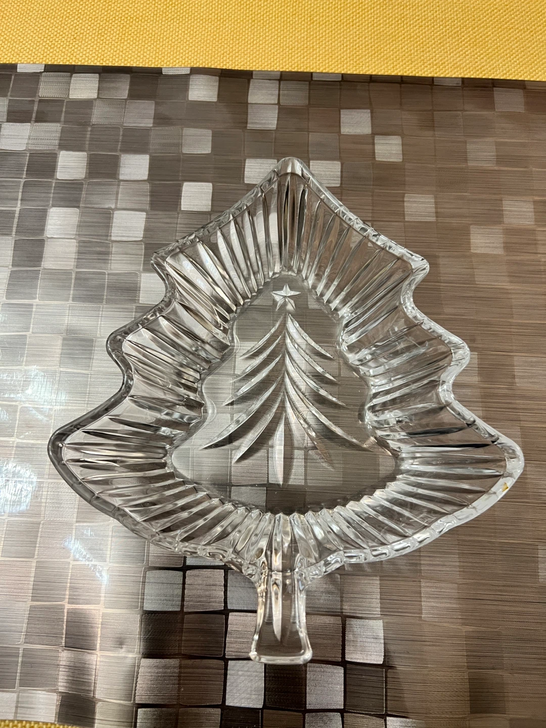 Christmas Tree Shaped Glass Dish