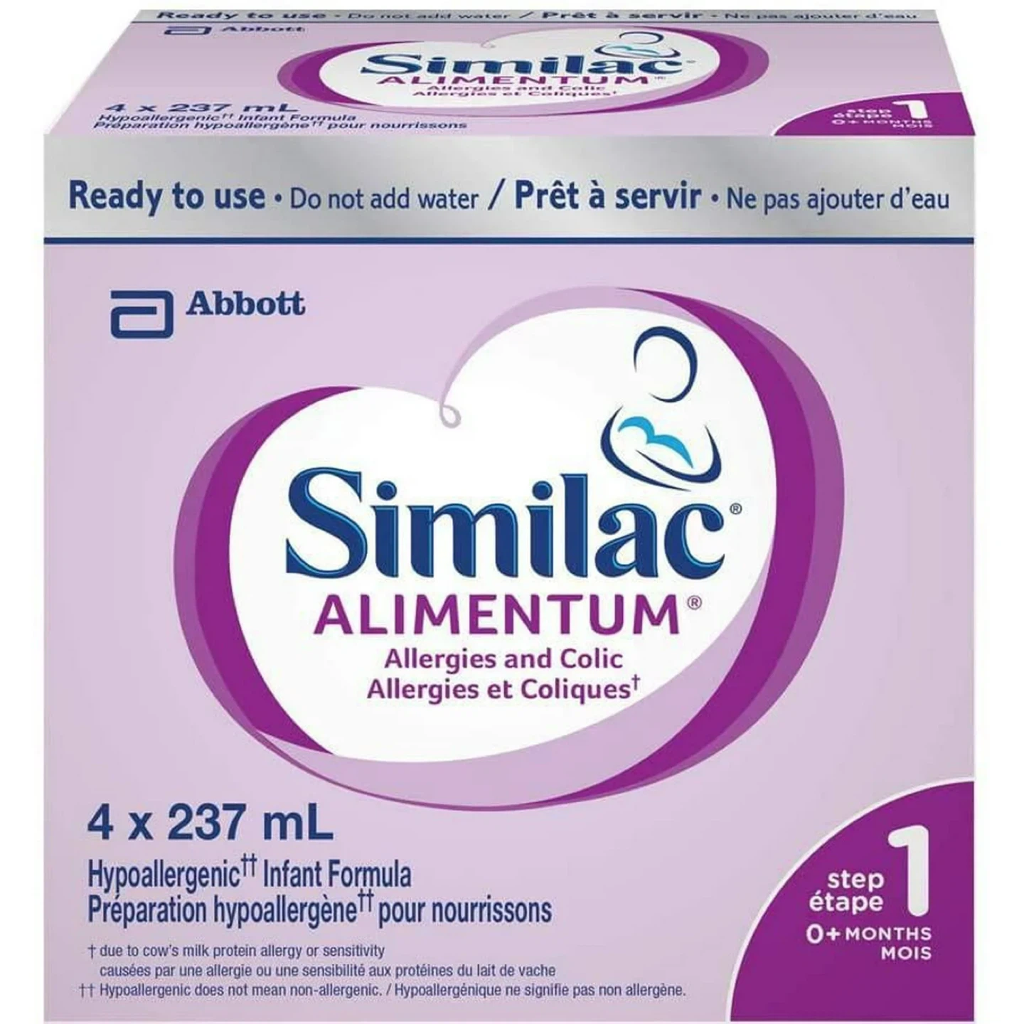 Similac Alimentum Hypoallergenic Infant Formula 4x237mL
