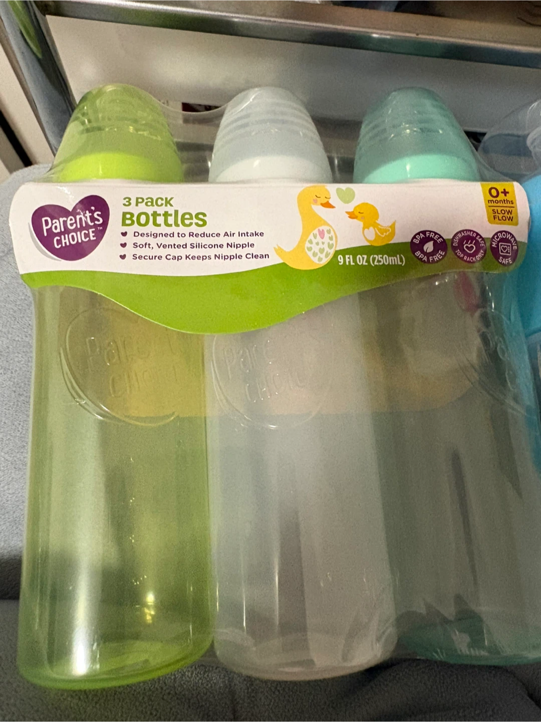 Parent's Choice 3 Pack Bottles, 9 fl oz