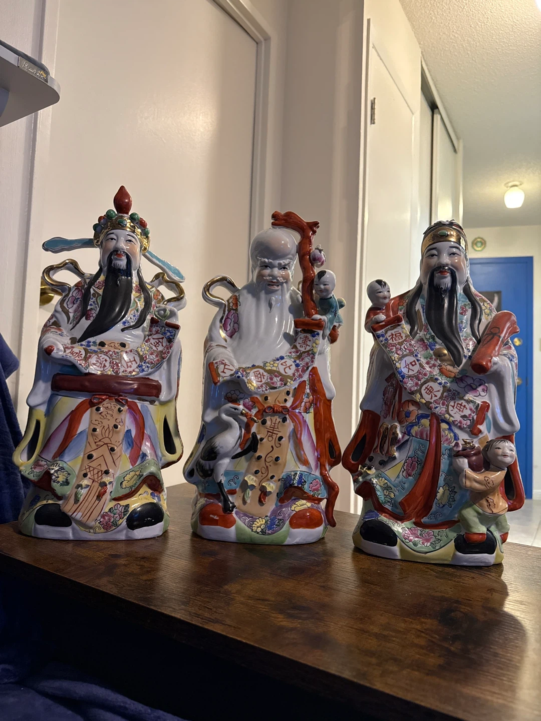 Vintage Chinese Ceramic Figurine Set