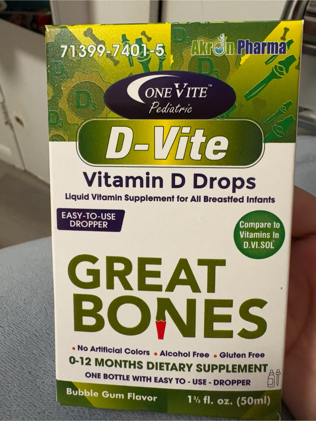 Akron Pharma One Vite Pediatric D-Vite Vitamin D Drops