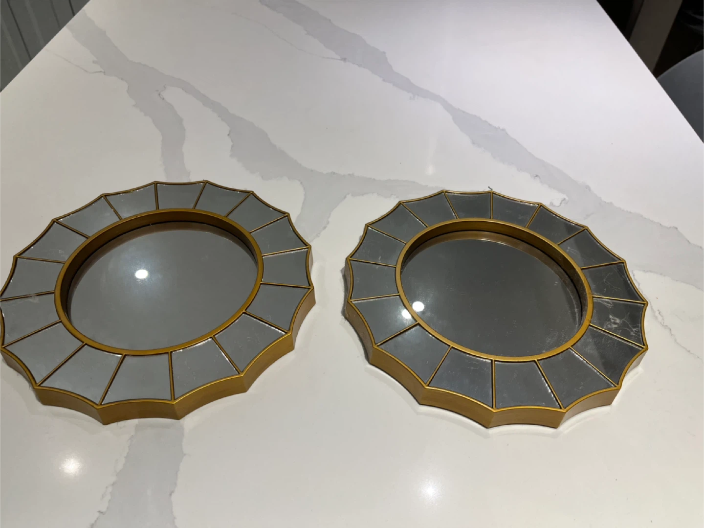Round Decorative Wall Mirrors - Set of 2 - photo 2