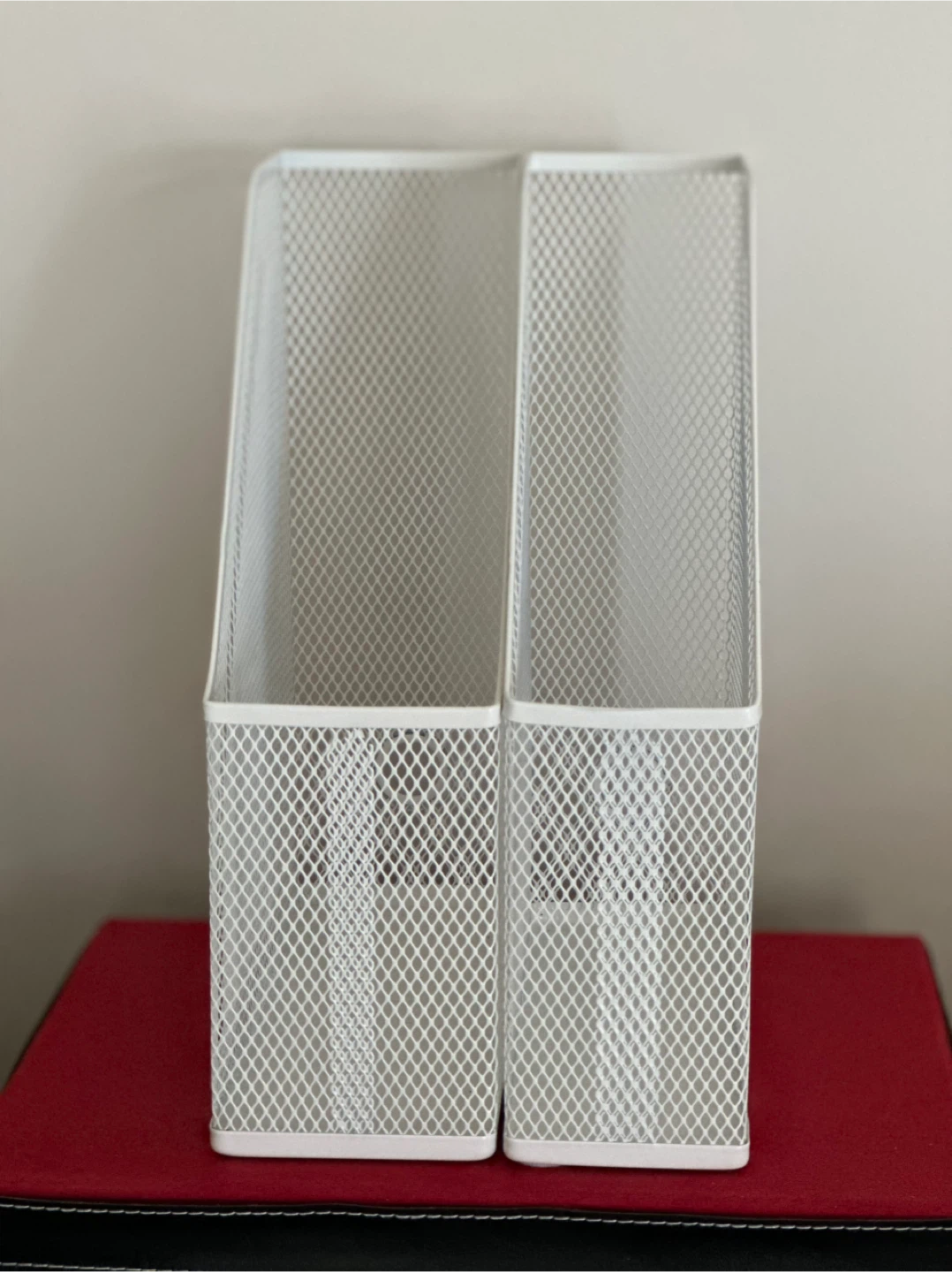 White Mesh Magazine File Holder