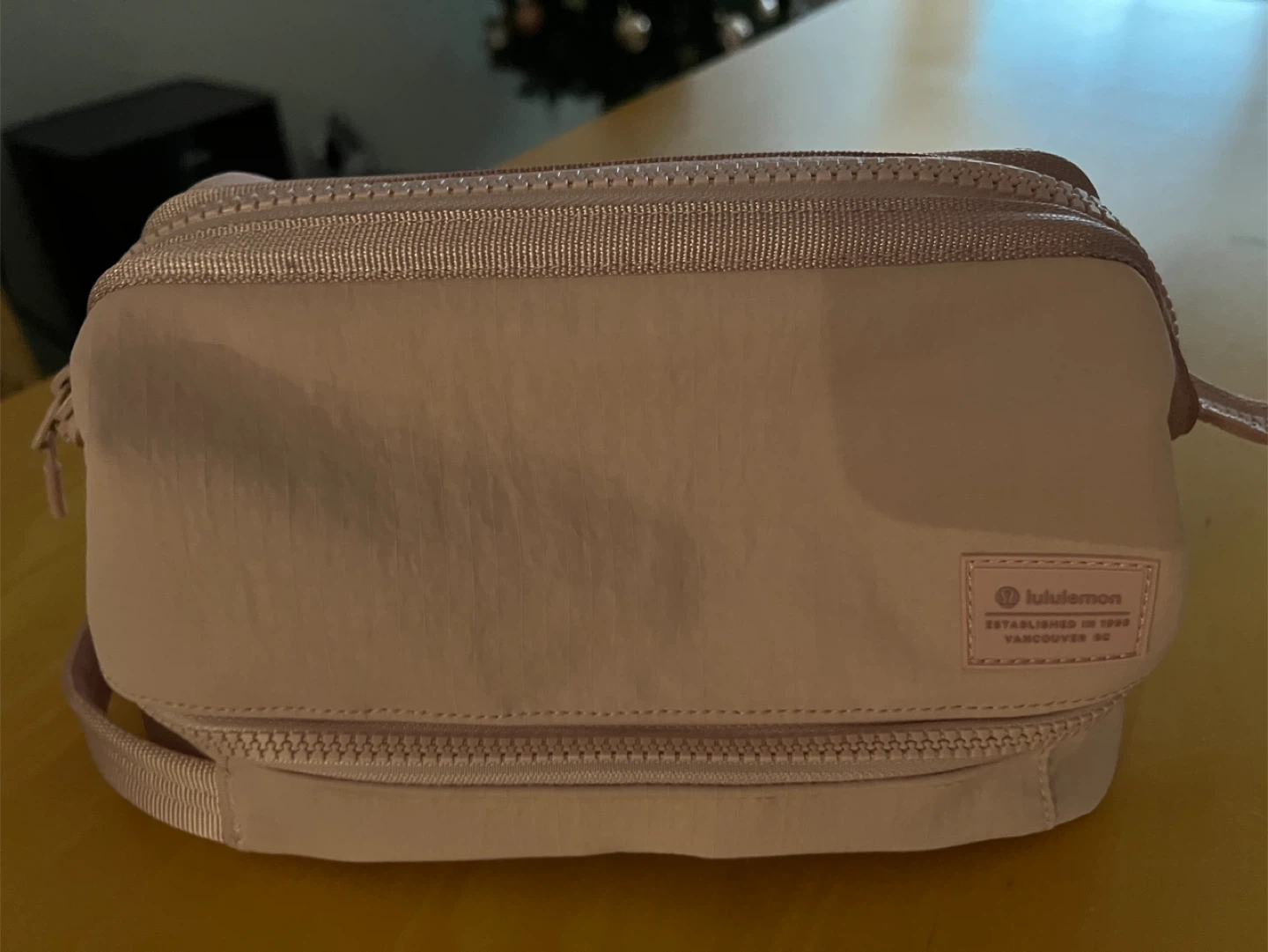 Lululemon Pink Dual-Compartment Toiletry/Cosmetic Bag