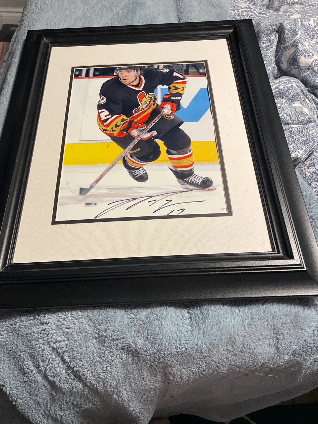 Framed Hockey Player Autographed Photo