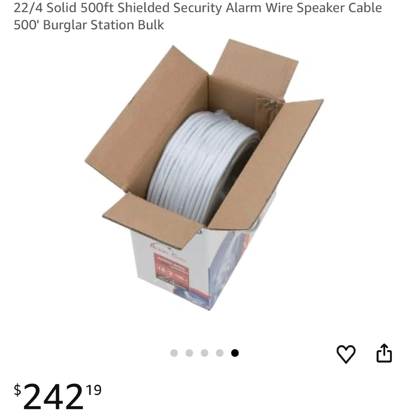 SATMAXIMUM 22/4 Security Alarm Wire Speaker Cable - New - photo 4