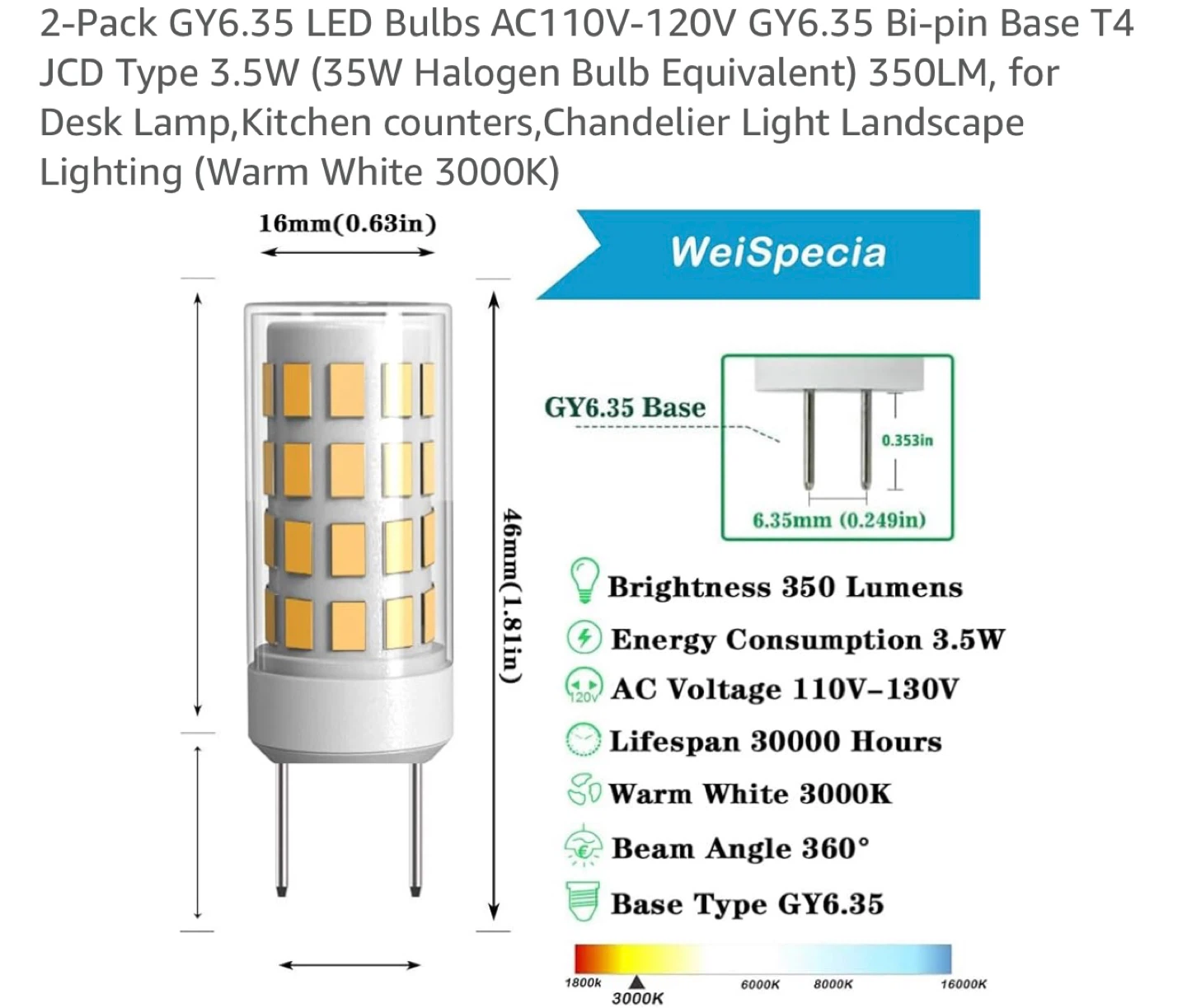 G8 LED Bulb 7W Dimmable - 5 Pack - photo 4