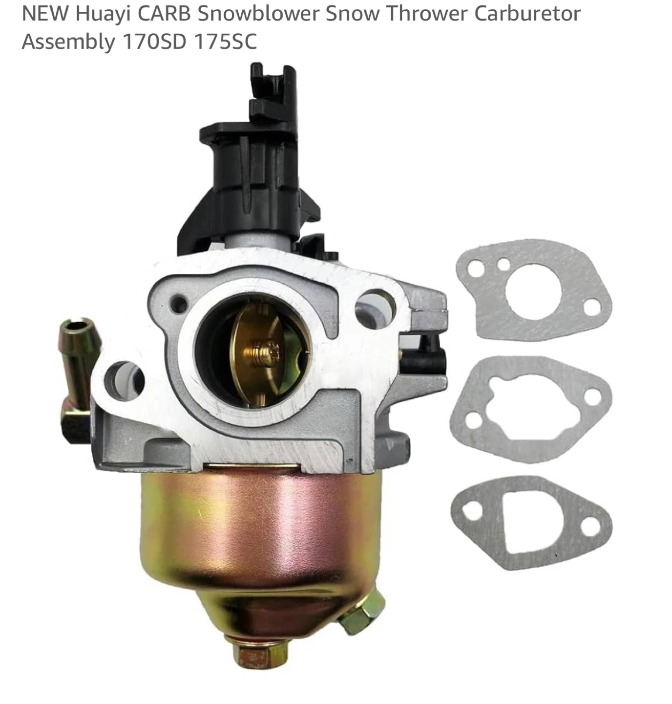 Huayi CARB Snowblower Carburetor 170SD 175SC - photo 2