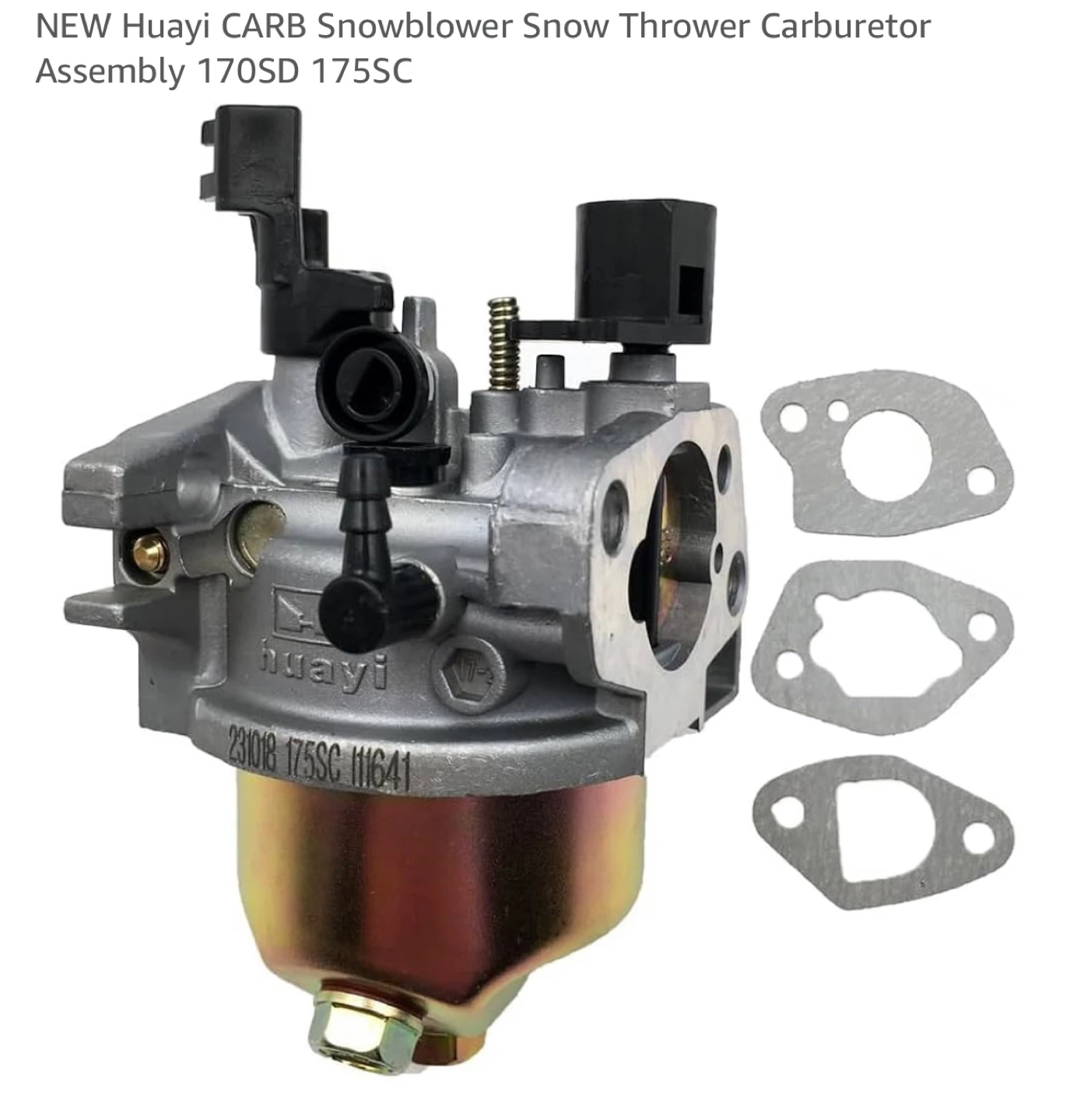 Huayi CARB Snowblower Carburetor 170SD 175SC