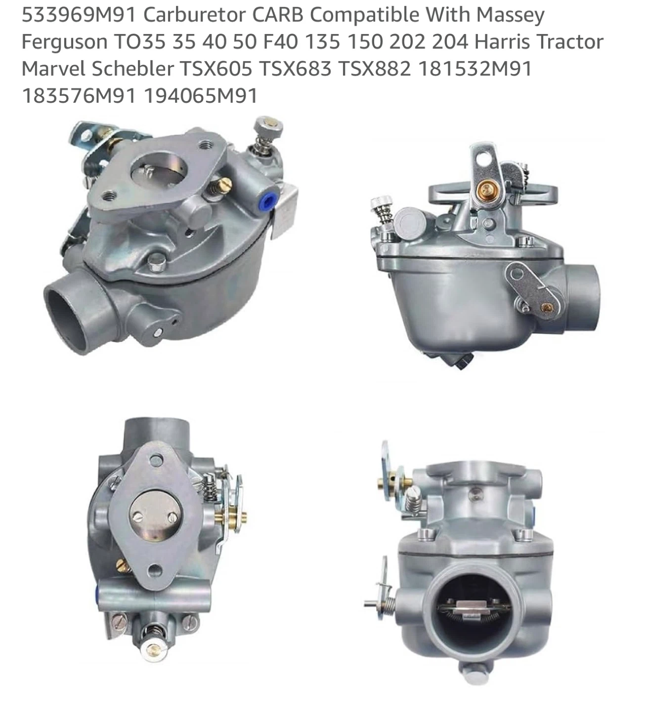 Carburetor CARB for Massey Ferguson Tractor
