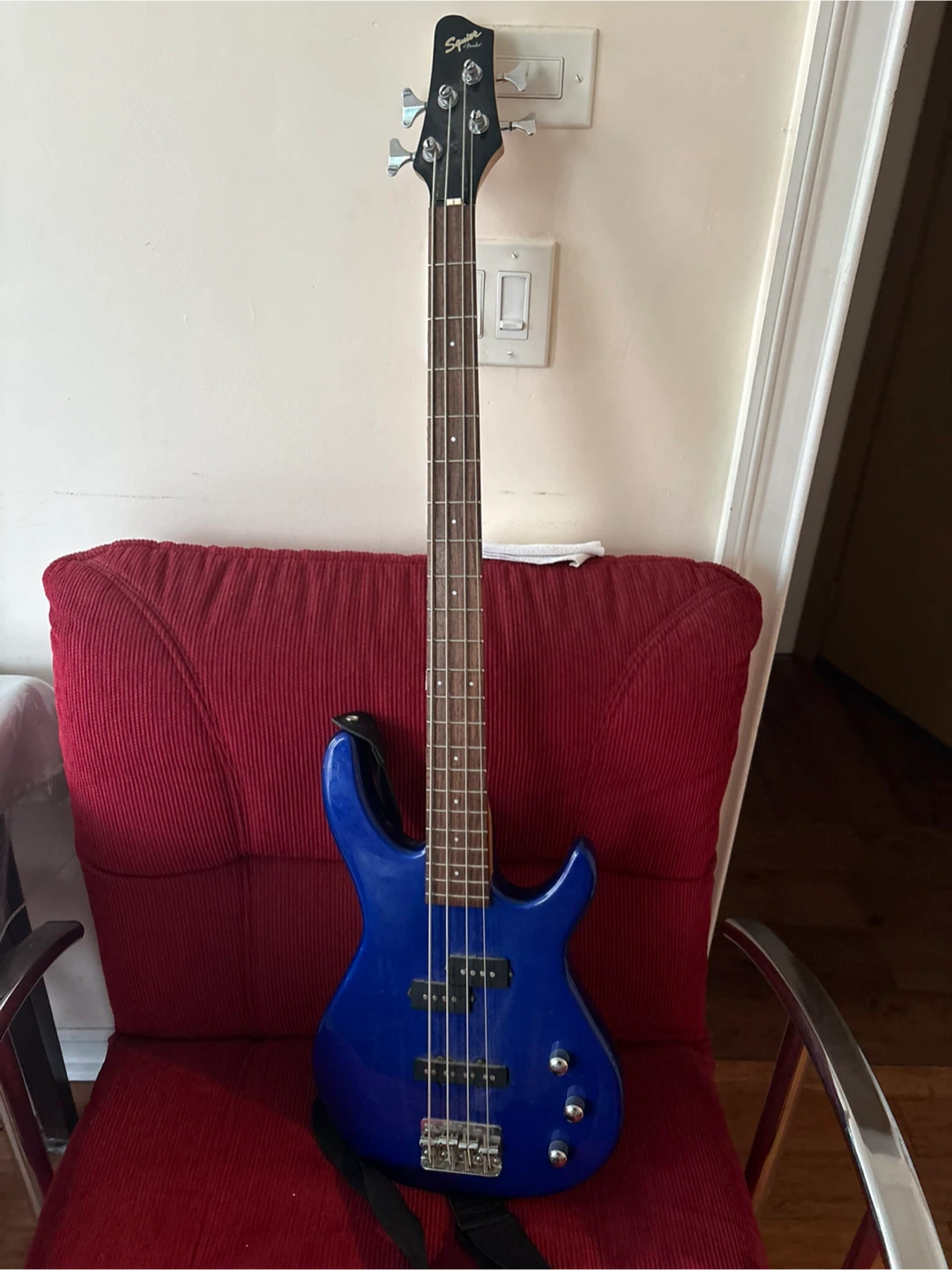 Squier by Fender Blue Bass Guitar
