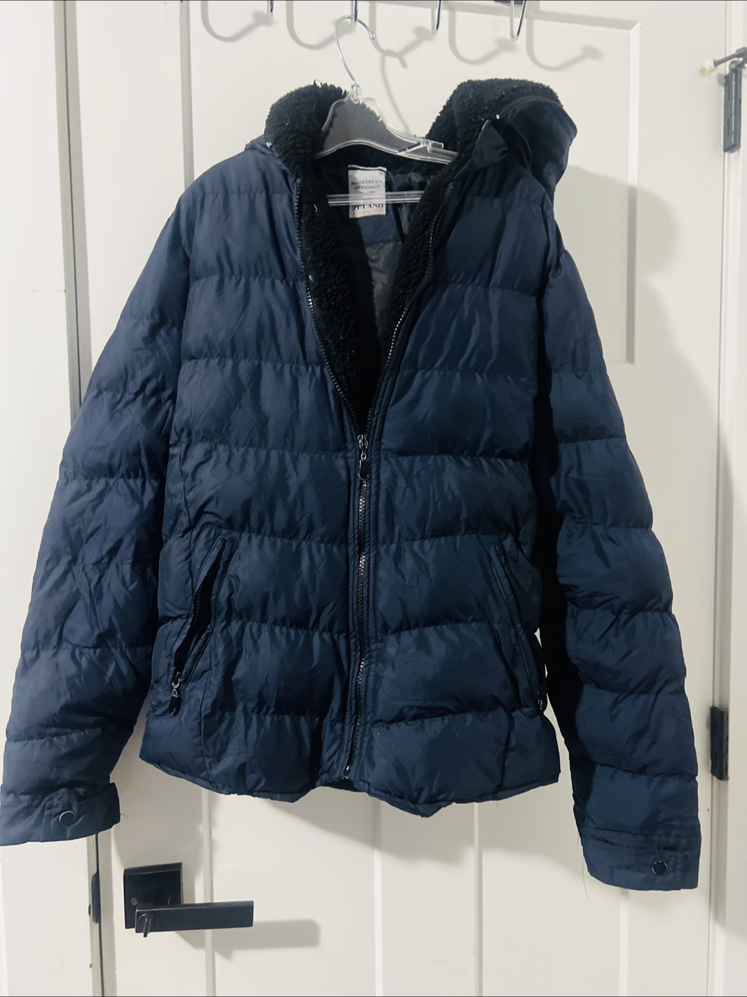 Navy Blue Puffer Jacket