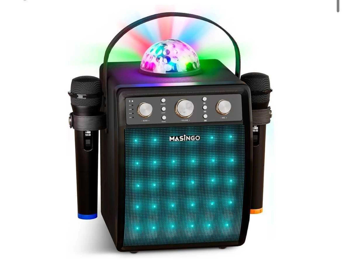 Masingo Karaoke Machine with 2 Microphones
