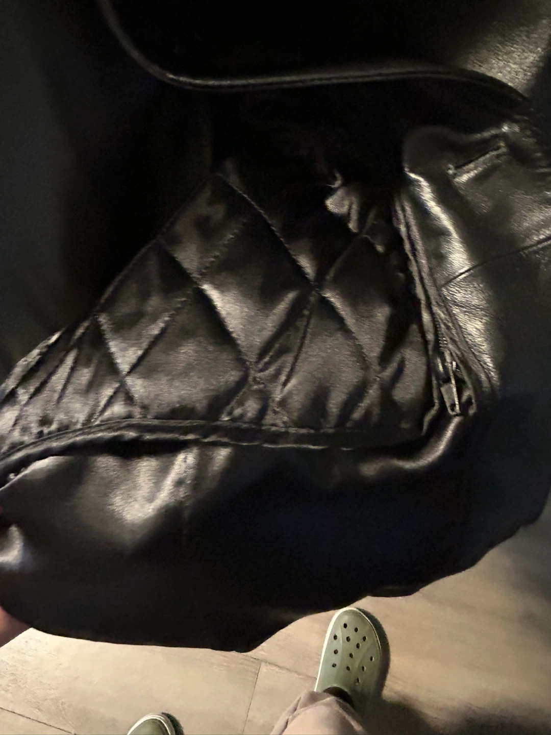 Black Leather Jacket XL - photo 2