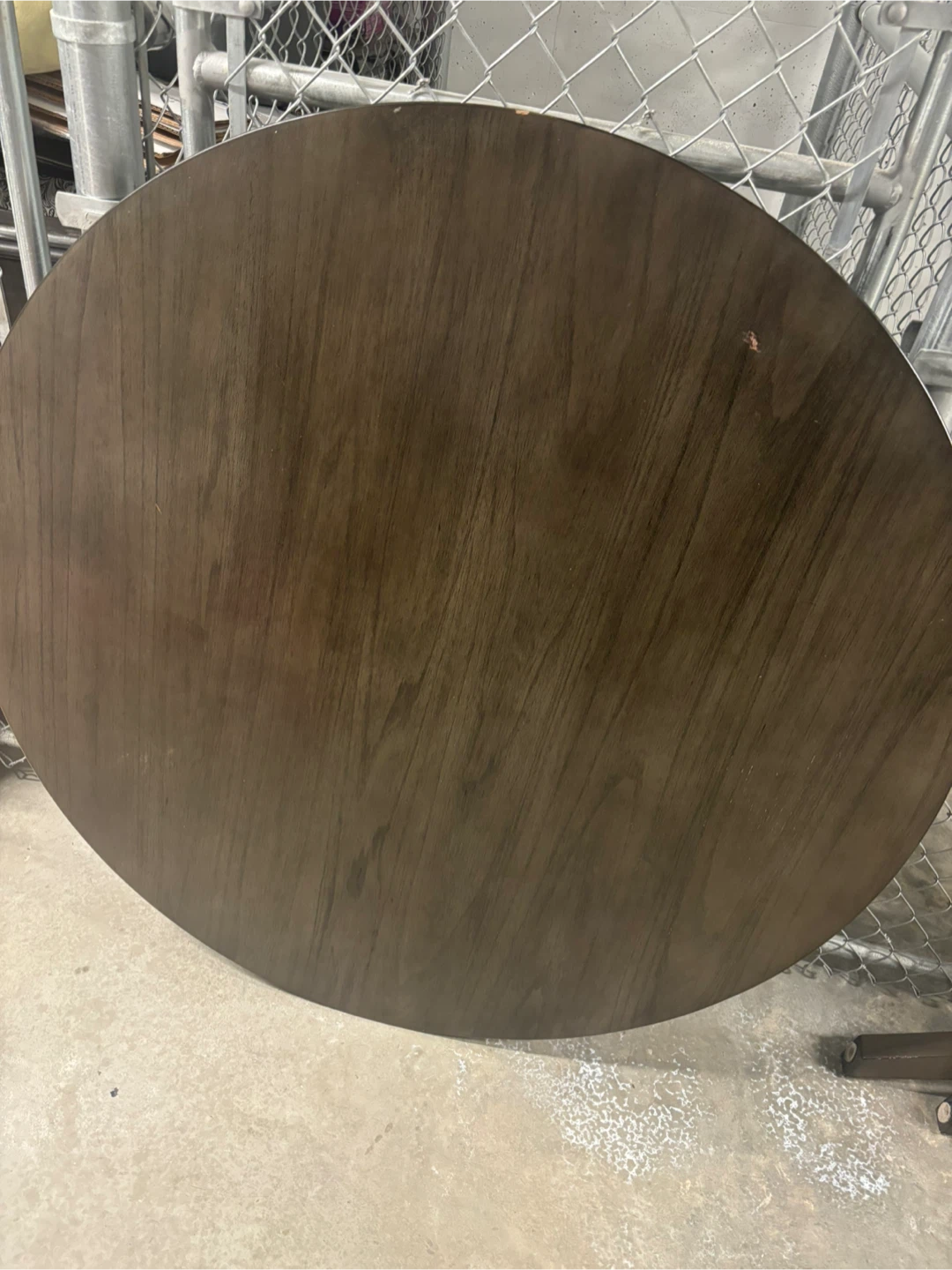 Round Brown Dining Table