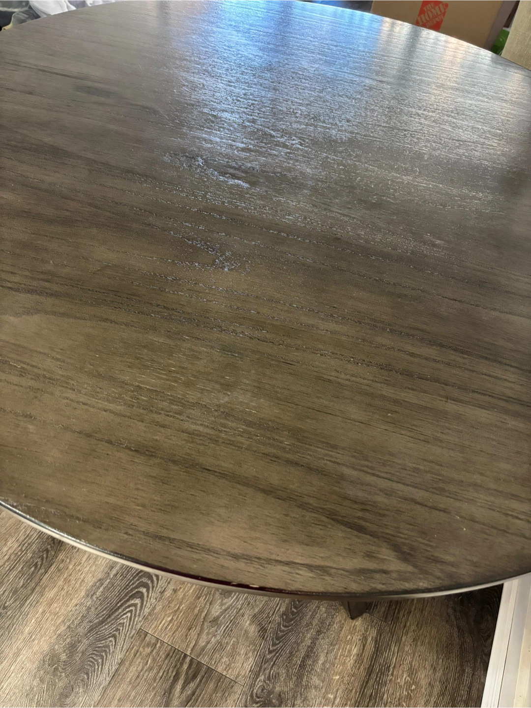 Round Brown Dining Table - photo 4