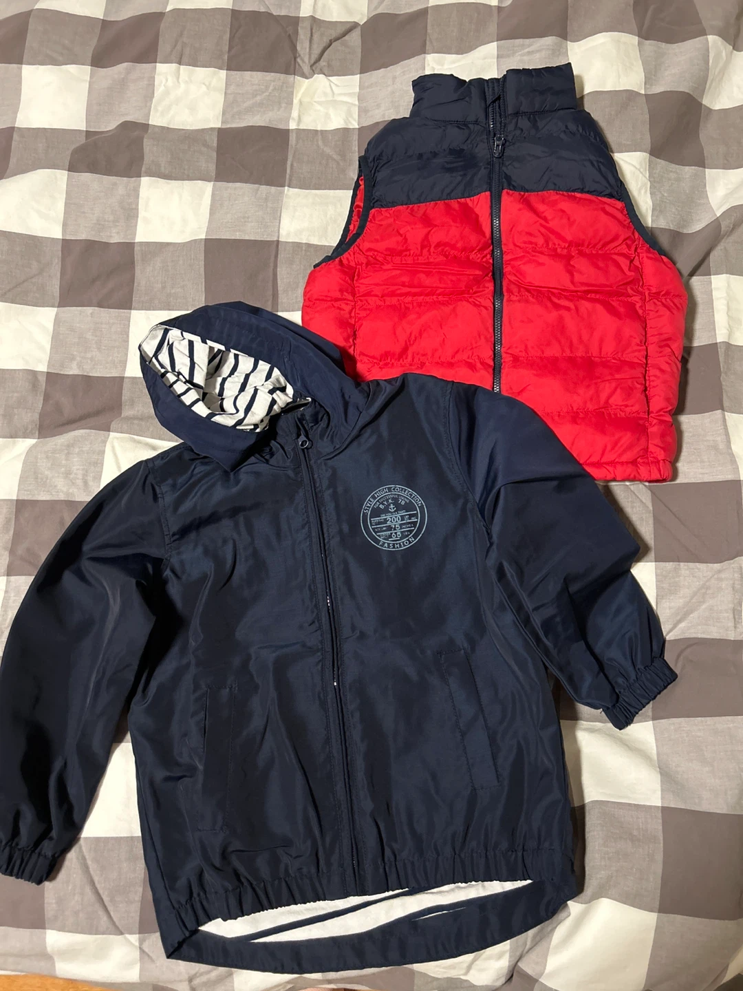 Kids Navy Jacket & Red/Navy Vest 6-8Y