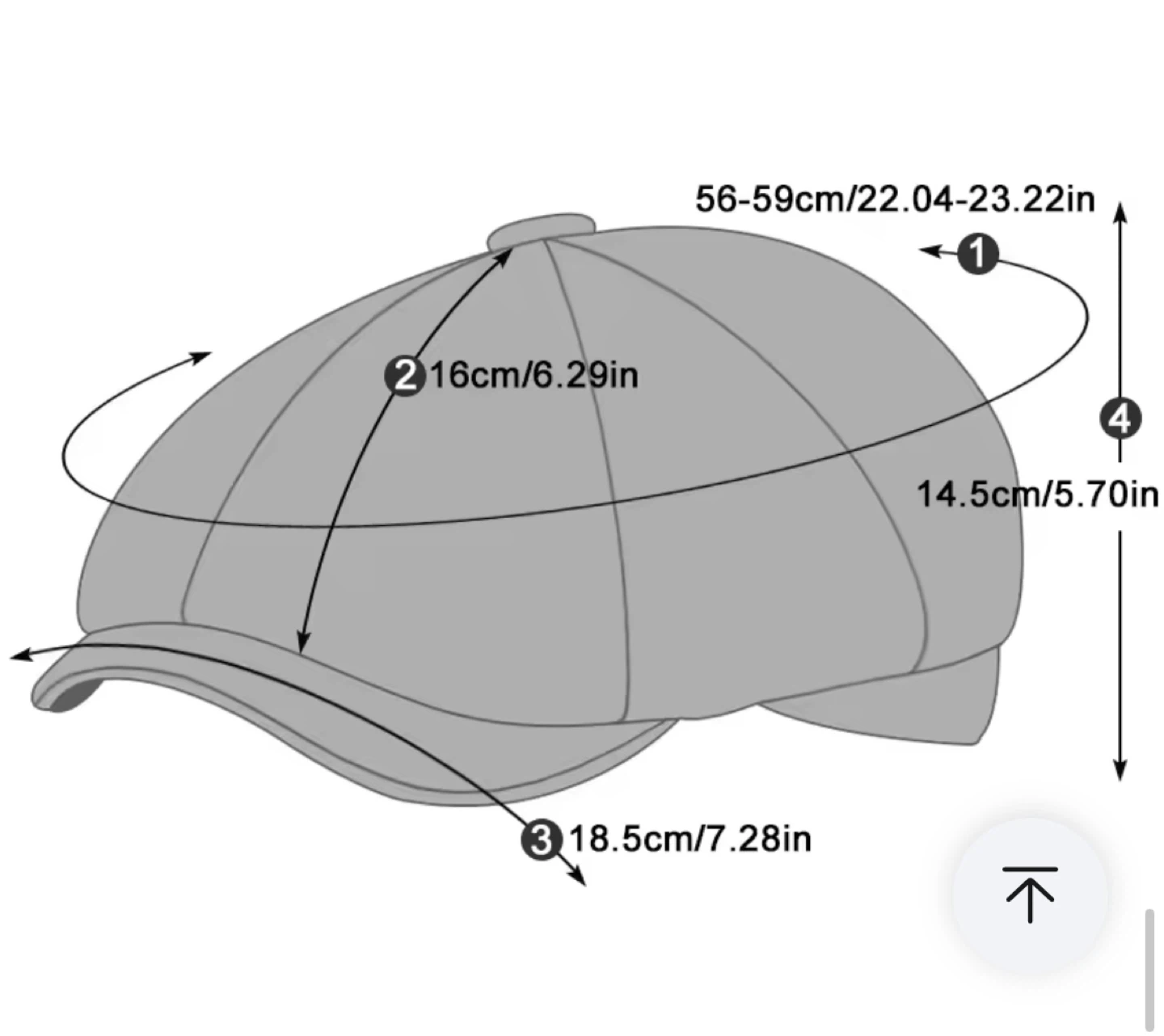 Navy Newsboy Cap - Size 22-23 in - photo 2