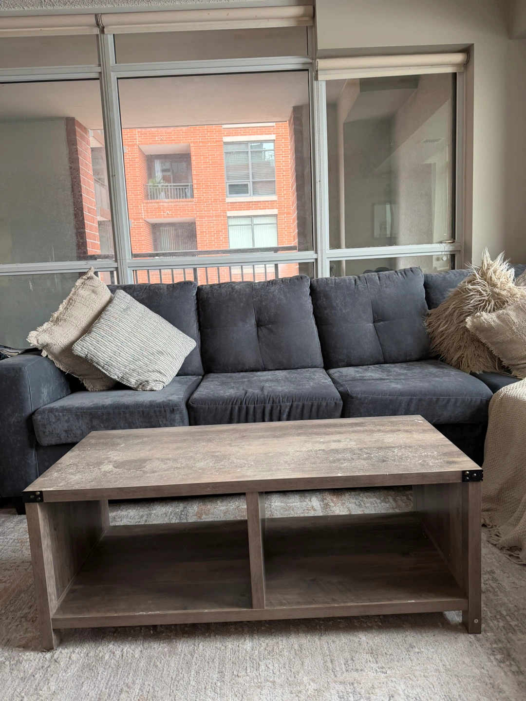 Coffee Table with Storage Shelf - photo 2