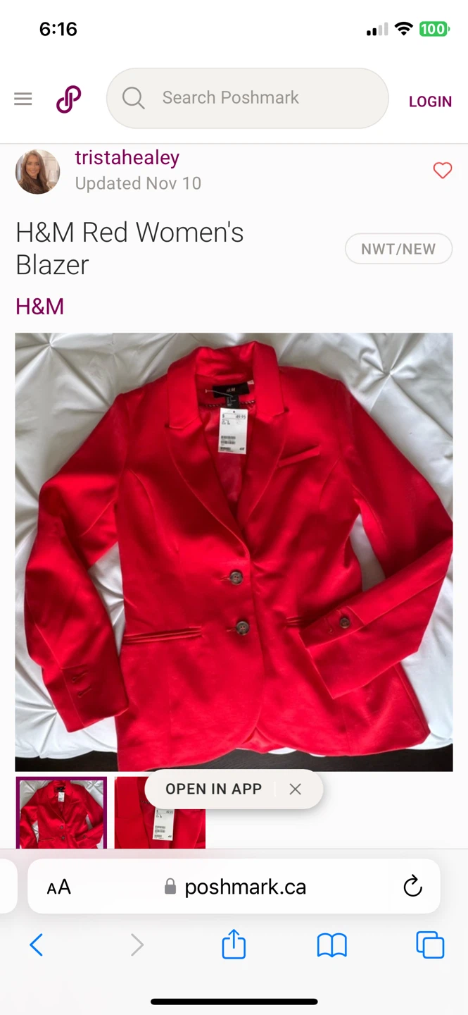 H&M Red Women's Blazer - photo 5